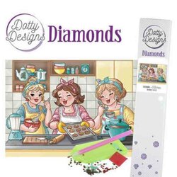 Diamond Painting Dotty Designs Diamonds - Bubbly Girls - Kitchen ronde steentjes