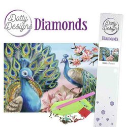 Dotty Designs Diamond Painting Wenskaart  - Peacock