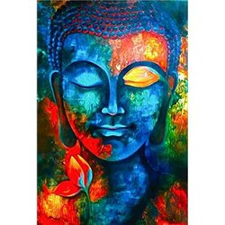 Diamond Painting Boedha in Kleur 35 x45  Ronde Steentjes