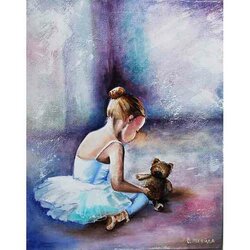 Ballerina The First Steps   40 x30  Ronde Steentjes