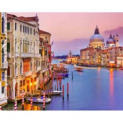 Diamond Painting Venice  40 x 50 ronde steentjes op kader