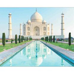 Diamond Painting Taj Mahal  40 x 50 cm  ronde steentjes met kader