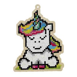 Diamond Painting Rainbow Unicorn Hanger 9.6 x 12.6 cm