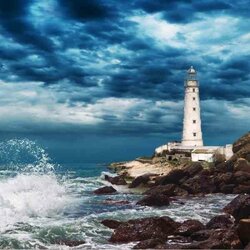  Diamond Painting Vuurtoren Oceaan - vanaf formaat 40 x 40 cm - vierkante steentjes