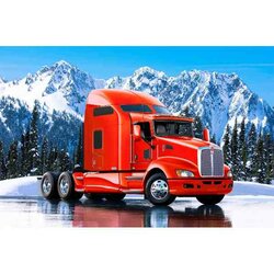 Rode Truck  60 x40 vierkante  Steentjes