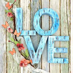 Love 45 x45  Cm Full vierkant