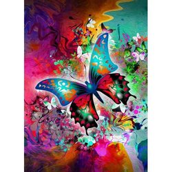 Diamond Painting  vierkante   Steentjes Vlinder 40 x 55
