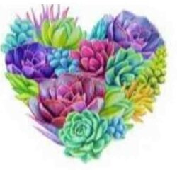 Diamond Painting  Bloemenhart  Extra blinkende steentjes 40 x 40  CM