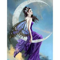 Diamond Painting MaanFee 70x50  Vierkante steentjes