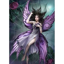 Diamond  Painting Gothic Fee 50x70   Vierkante steentjes