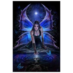 Diamond  Painting Gothic Fee Water  40x 60 cm Vierkante steentjes
