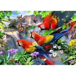 Diamond Painting Howard Robinson Flight of the Macaw  Vierkante Steentjes 65x90