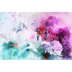 Diamond Painting Bloemenschilderij - vanaf formaat 75 x 50 vierkante steentjes