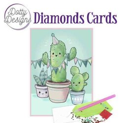 Diamond Painting Dotty Designs Diamond Cards - Wenskaart Cactus