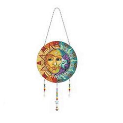 Hanger Diamond Painting Zon / Maandiameter 18 cm