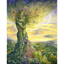 Josephine Wall Natures Embrace 100 x 78 CM  275 kleuren vierkante steentjes
