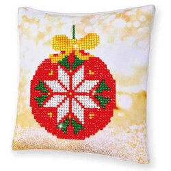  DIAMOND DOTZ® - 18x18cm kussen - Red Bauble