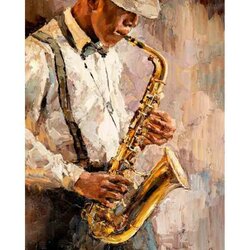 Diamond Painting The saxophone player 40x50 vierkante steentjes