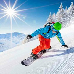 Diamond painting Snowboarder 40x40 vierkante steentjes