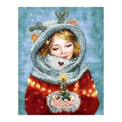 Diamond Painting Kit Winter Beauty  38x48 cm vierkante steentjes