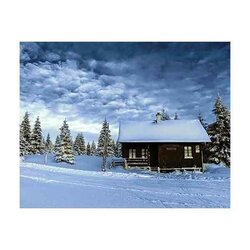 Diamond  Painting Valley of Snow  / sneeuwlandschap 48x 38 cm vierkante steentjes