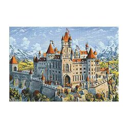 Diamond  Painting Magic Castle  70x 48 cm vierkante steentjes