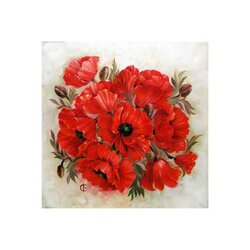 Diamond  Painting Scarlet Poppies 38x38