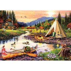 Camping Friends -  Puzzel 3000 stukjes