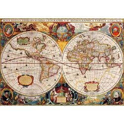 Antique World Map -  Puzzel - 1000 Stukjes