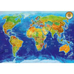 World Geo-Political Map -  Puzzel - 1000 stukjes