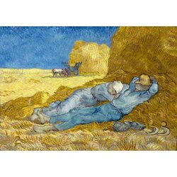 Vincent Van Gogh - The siesta (after Millet), 1890   -  Puzzel 1000 stukjes