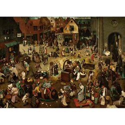 Brueghel Pieter - The Fight Between Carnival and Lent, 1559  Puzzel 4000 stukjes