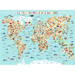 Around the World of Flavors - Julie Mercier -   Puzzel 500 Stukjes