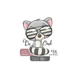 Racoon in sunglasses DDPZ-003 Houten  Puzzel