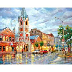 Schilderen op nummer  Straatzicht   40 x50