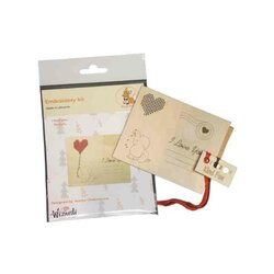 Wooden Postcard I love you. Elephant