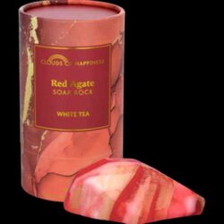 Red Agate Soap Rock Clouds  of Hapiness