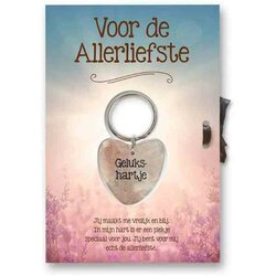 Gelukshart Sleutelhanger Giftcard Voor de Allerliefste