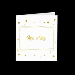 Gold White Cards Mr & Mr