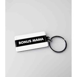 Sleutelhanger Bonus Mama 13,5 Cm Zwart/wit