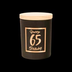 Geurkaars Goud zwart 65 jaar