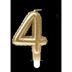 Kaars Foil balloon candle   gold - 4
