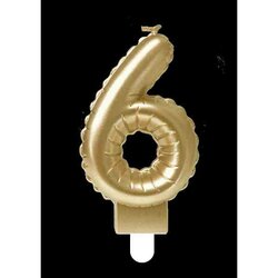 Foil balloon candle gold - 6
