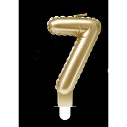 Foil balloon candle gold - 7