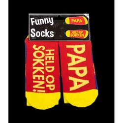 Funny socks -  Papa held op sokken