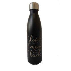 Fles zwart 500 Ml Love you to the moon and back