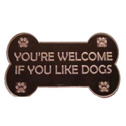 Welcome if you like dogs Troglass Mirror Rosegoud