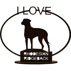 I Love Rhodesian Ridgeback ( Fineer Walnoot )
