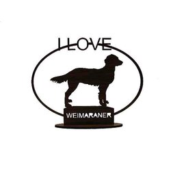 I Love Weimaraner ( Fineer Walnoot )