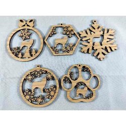 Kerstboomversiering Set van 5  Australische Herder